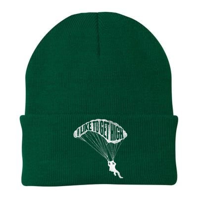 I Like To Get High Skydiver Parachutist Skydive Parachute Knit Cap Winter Beanie