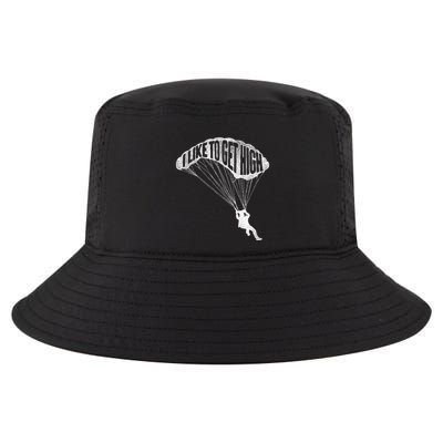I Like To Get High Skydiver Parachutist Skydive Parachute Cool Comfort Performance Bucket Hat