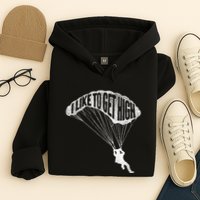 I Like To Get High Skydiver Parachutist Skydive Parachute Hoodie
