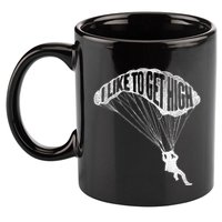 I Like To Get High Skydiver Parachutist Skydive Parachute 11oz C Handle Ceramic Mug