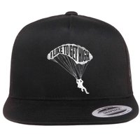 I Like To Get High Skydiver Parachutist Skydive Parachute Flatbill Hat