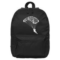 I Like To Get High Skydiver Parachutist Skydive Parachute 16 in Basic Backpack