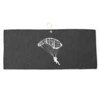 I Like To Get High Skydiver Parachutist Skydive Parachute Large Microfiber Waffle Golf Towel