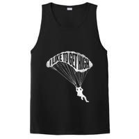I Like To Get High Skydiver Parachutist Skydive Parachute PosiCharge Competitor Tank