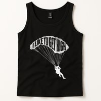I Like To Get High Skydiver Parachutist Skydive Parachute Tank Top