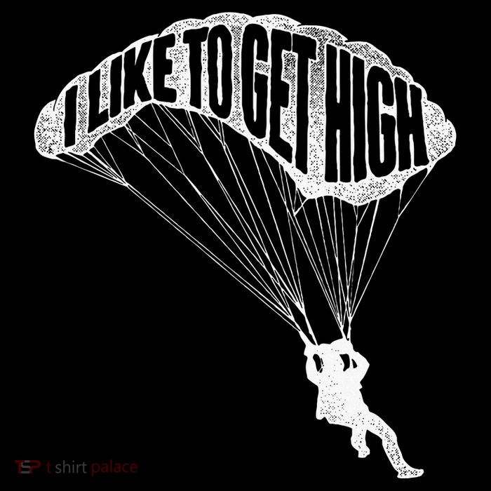 I Like To Get High Skydiver Parachutist Skydive Parachute Zip Tote Bag