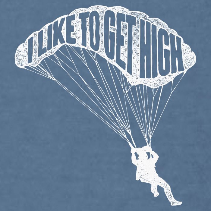 I Like To Get High Skydiver Parachutist Skydive Parachute Garment-Dyed Sweatshirt