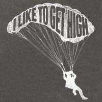I Like To Get High Skydiver Parachutist Skydive Parachute Cotton Canvas Backpack