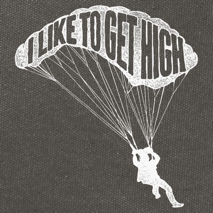 I Like To Get High Skydiver Parachutist Skydive Parachute Cotton Canvas Backpack