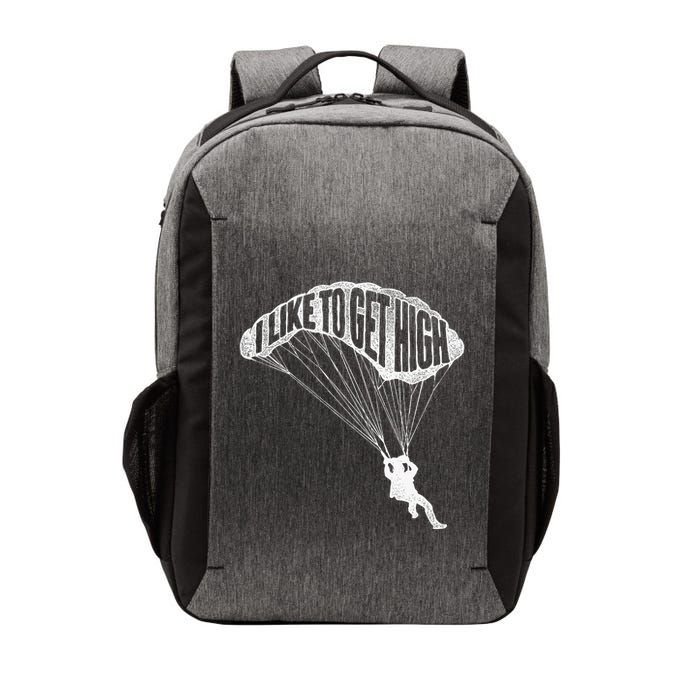 I Like To Get High Skydiver Parachutist Skydive Parachute Vector Backpack