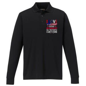 I Love Trump Because He Pisses Off All The People I Can’T Stand Performance Long Sleeve Polo