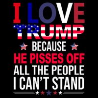 I Love Trump Because He Pisses Off All The People I Can’T Stand Button
