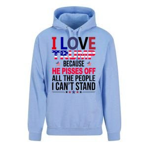 I Love Trump Because He Pisses Off All The People I Can’T Stand Unisex Surf Hoodie