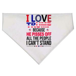 I Love Trump Because He Pisses Off All The People I Can’T Stand USA-Made Doggie Bandana