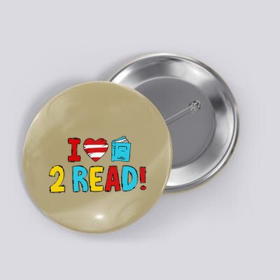 I Love To Read Heart Read Red And White Stripe Animated Cat Button