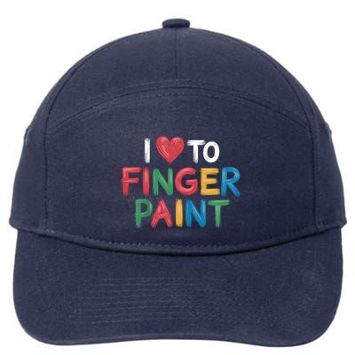 I Love To Finger Paint Art Lover Couple Valentine Design Raglan Baseball 7-Panel Snapback Hat