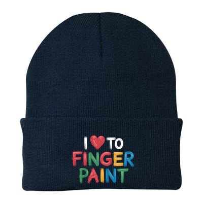 I Love To Finger Paint Art Lover Couple Valentine Design Raglan Baseball Beanie
