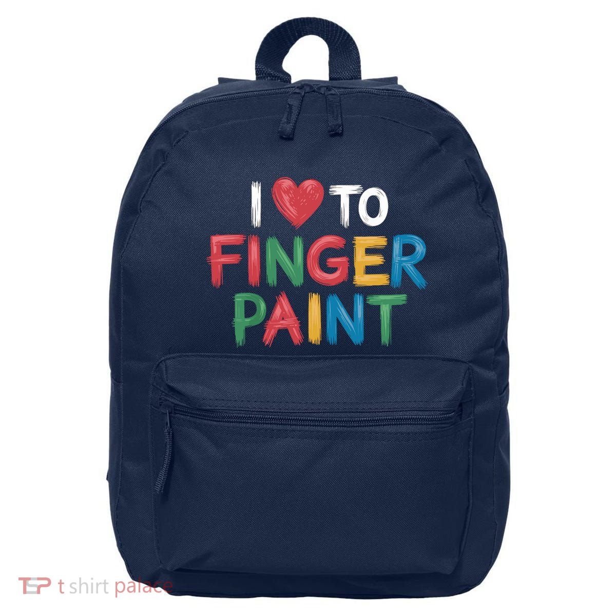 I Love To Finger Paint Art Lover Couple Valentine Design Raglan Baseball 16 in Basic Backpack