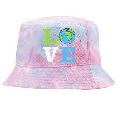 I LOVE The Earth Earth Day Gift Tie-Dyed Bucket Hat