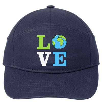 I LOVE The Earth Earth Day Gift 7-Panel Snapback Hat