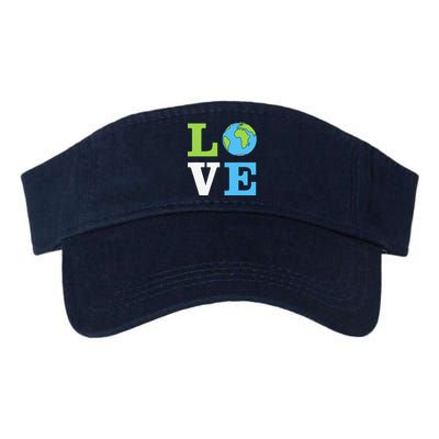 I LOVE The Earth Earth Day Gift Valucap Bio-Washed Visor