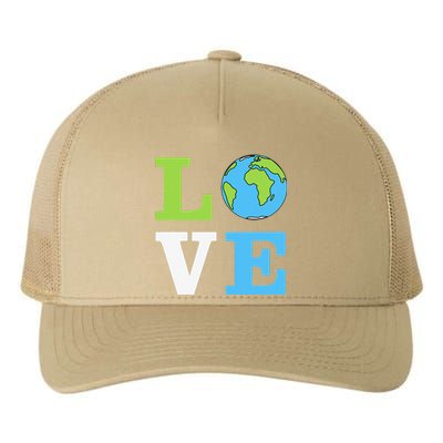 I LOVE The Earth Earth Day Gift Yupoong Adult 5-Panel Trucker Hat