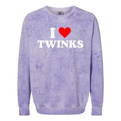 I Love Twinks Colorblast Crewneck Sweatshirt