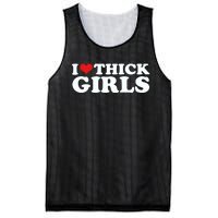 I Love Thick Girls Mesh Reversible Basketball Jersey Tank