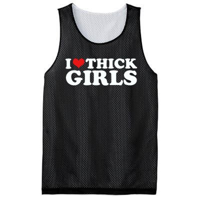 I Love Thick Girls Mesh Reversible Basketball Jersey Tank