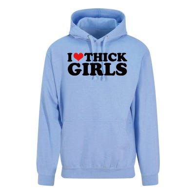 I Love Thick Girls Unisex Surf Hoodie