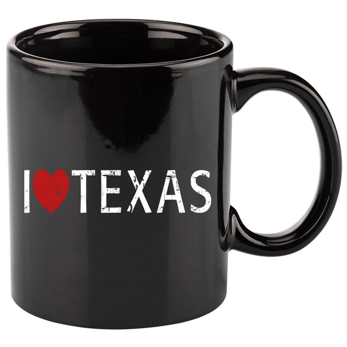 I Love Texas 11oz C Handle Ceramic Mug