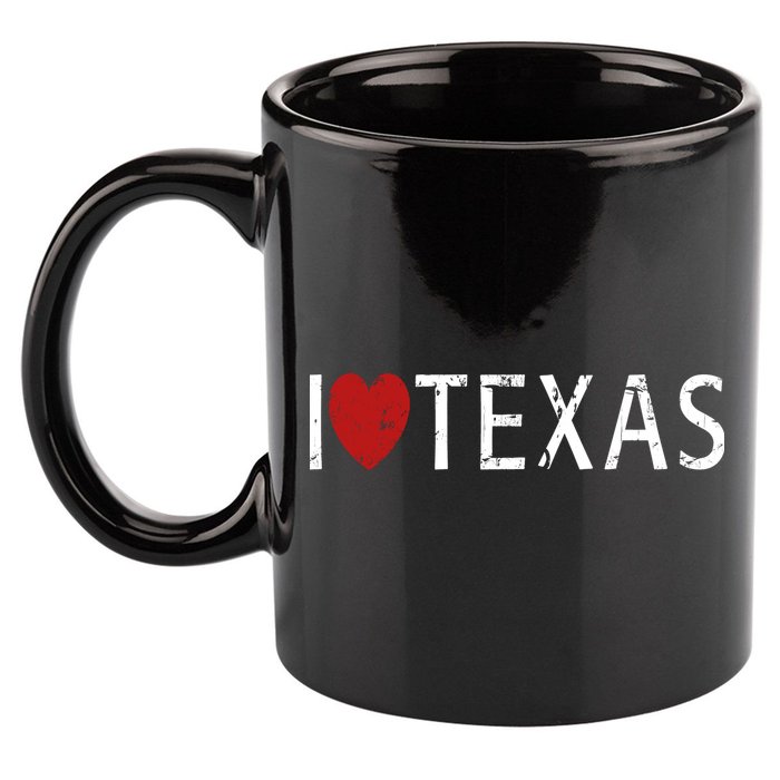I Love Texas 11oz C Handle Ceramic Mug