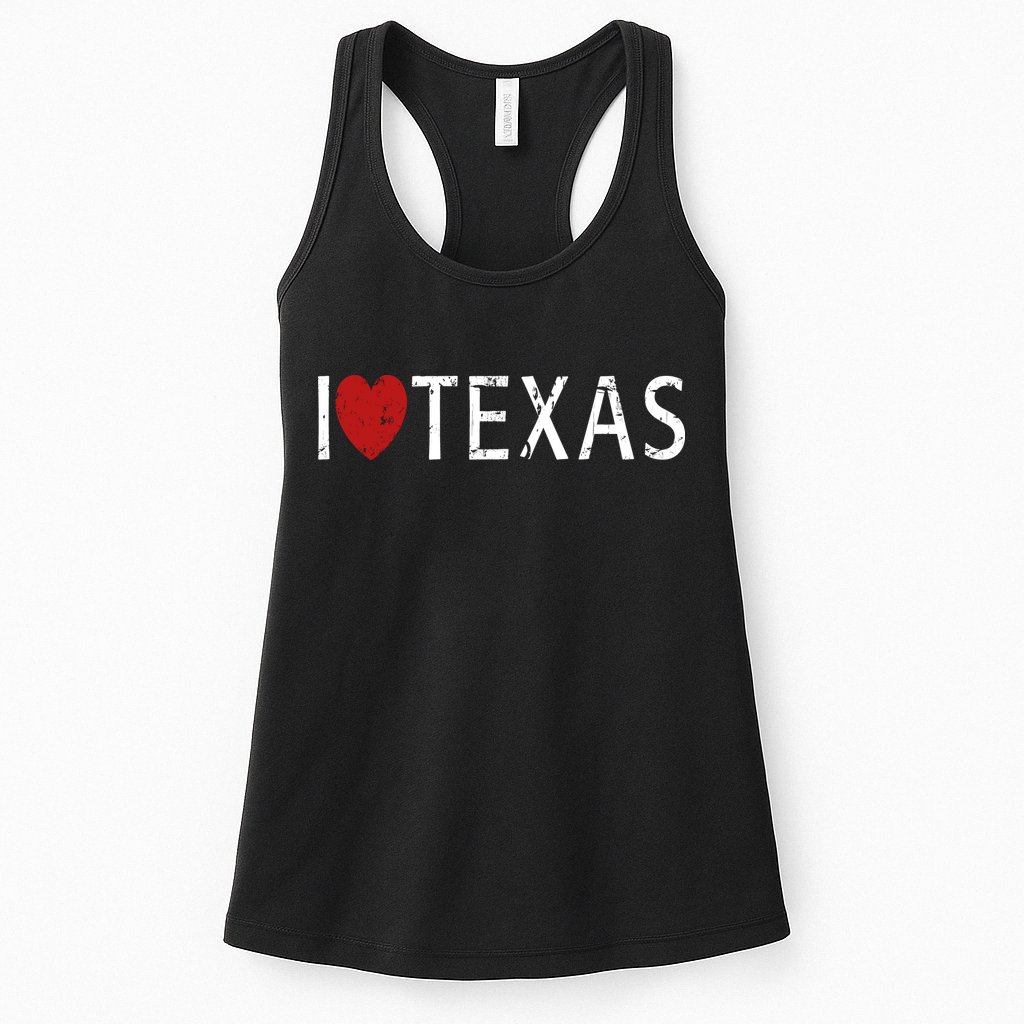 I Love Texas Womens Tank Top