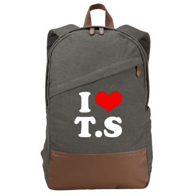 I Love TS Cotton Canvas Backpack