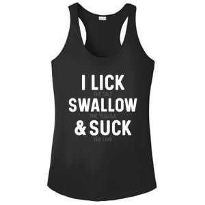 I Lick The Salt Swallow The Tequila And Suck Lime Gift Ladies PosiCharge Competitor Racerback Tank