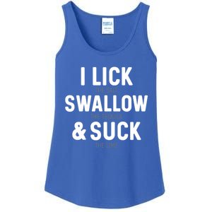 I Lick The Salt Swallow The Tequila And Suck Lime Gift Ladies Essential Tank