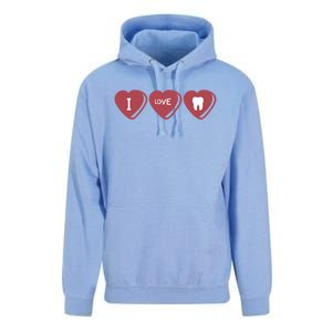 I Love Teeth Dental Valentine’s Day Gift Unisex Surf Hoodie