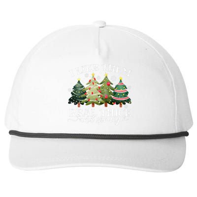 I Like Them Real Thick & Sprucey Funny Christmas Snapback Five-Panel Rope Hat