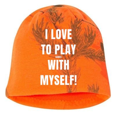 I Love To Play Games With Myself Kati - Camo Knit Beanie