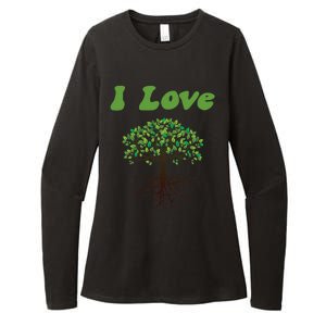 I Love Trees Tree Planting Or Earth Day Womens CVC Long Sleeve Shirt