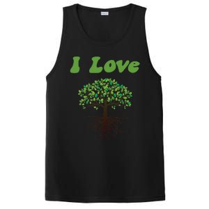 I Love Trees Tree Planting Or Earth Day PosiCharge Competitor Tank