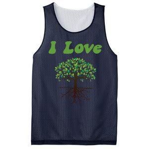 I Love Trees Tree Planting Or Earth Day Mesh Reversible Basketball Jersey Tank