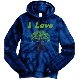 I Love Trees Tree Planting Or Earth Day Tie Dye Hoodie