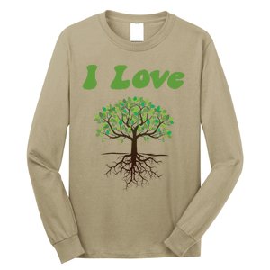 I Love Trees Tree Planting Or Earth Day Long Sleeve Shirt