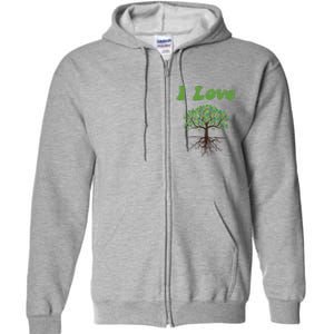 I Love Trees Tree Planting Or Earth Day Full Zip Hoodie