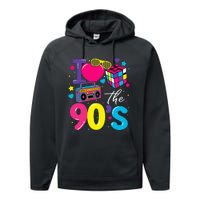 I Love The 90S Retro 90s Costume Party Performance Fleece Hoodie