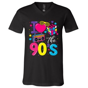 I Love The 90S Retro 90s Costume Party V-Neck T-Shirt