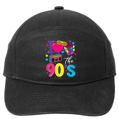 I Love The 90S Retro 90s Costume Party 7-Panel Snapback Hat