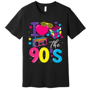 I Love The 90S Retro 90s Costume Party Premium T-Shirt