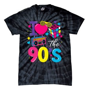 I Love The 90S Retro 90s Costume Party Tie-Dye T-Shirt